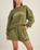 The Rhythm Womens College Crew Neck Sweatshirt in Olive