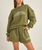 The Rhythm Womens College Crew Neck Sweatshirt in Olive