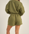 The Rhythm Womens College Fleece Walkshorts in Olive