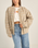 The Rhythm Womens Luca Oversized Check Bomber Jacket in Blue
