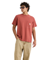 The Rhythm Mens Vintage Pocket T-Shirt in Vintage Clay