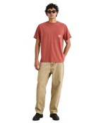 The Rhythm Mens Vintage Pocket T-Shirt in Vintage Clay