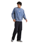 The Rhythm Mens Drifter Salt Wash Sweatshirt in Slate