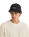 The Rhythm Mens Essential Brushed Twill Cap in Black