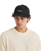 The Rhythm Mens Essential Brushed Twill Cap in Black