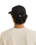 The Rhythm Mens Essential Brushed Twill Cap in Black