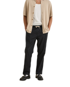 The Rhythm Mens Linen Jam Trousers in Black