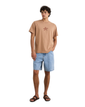 The Rhythm Mens Drifter T-Shirt in Clay