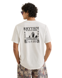 The Rhythm Mens Cactus Vintage T-Shirt in Vintage White