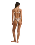 Melia Floral Hi Cut Bikini Bottoms in Chocolate