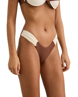 Lily Rib Soft Side Holiday Bikini Bottoms in Chocolate