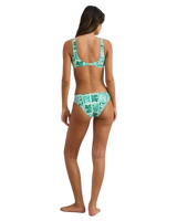 Fern Crop Bikini Top in Green