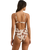 Melia Floral Tie Front One Piece Swimsuit in Chocolate