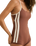 Lily Rib Cross Back Surf Short One Piece Swimsuit in Chocolate