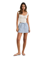 The Rhythm Womens Gracie Sweetheart Top in White