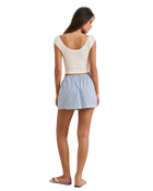 The Rhythm Womens Gracie Sweetheart Top in White
