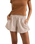 The Rhythm Womens Valley Stripe Shorts in Tan