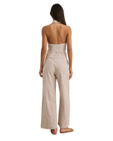 The Rhythm Womens Louise Wide Leg Trousers in Tan