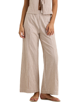 The Rhythm Womens Louise Wide Leg Trousers in Tan