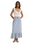 The Rhythm Womens Lola Check Tiered Maxi Skirt in Blue
