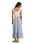 The Rhythm Womens Lola Check Tiered Maxi Skirt in Blue