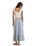 The Rhythm Womens Lola Check Tiered Maxi Skirt in Blue