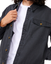 Classic Surf Denim Trucker Jacket in Black