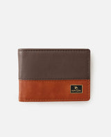 The Rip Curl Mens Corpawatu Icon PU Slim Wallet in Tan & Brown