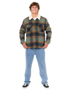 The Rip Curl Mens Bells Sherpa Jacket in Cactus Green
