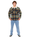 The Rip Curl Mens Bells Sherpa Jacket in Cactus Green