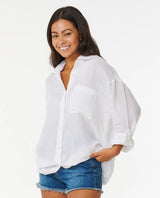 The Rip Curl Womens Premium Surf Holiday Shirt in White