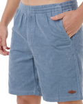 Classic Surf Cord Volley Shorts in Bluefin