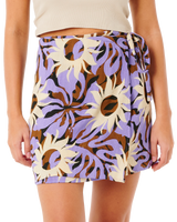 Sun Drenched Mini Wrap Skirt in Multi