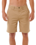 The Rip Curl Mens Classic Surf Chino Walkshorts in Khaki