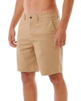 The Rip Curl Mens Classic Surf Chino Walkshorts in Khaki