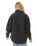 High Tide Fleece Shacket in Washed Black