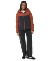 The Rip Curl Womens Anti-Series Contrast Tech Jacket in Rust