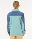 The Rip Curl Boys Boys Raw Energy Block Zip Fleece Jacket in Blue Lagoon