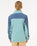 The Rip Curl Boys Boys Raw Energy Block Zip Fleece Jacket in Blue Lagoon
