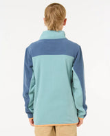 The Rip Curl Boys Boys Raw Energy Block Zip Fleece Jacket in Blue Lagoon