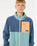 The Rip Curl Boys Boys Raw Energy Block Zip Fleece Jacket in Blue Lagoon