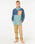 The Rip Curl Boys Boys Raw Energy Block Zip Fleece Jacket in Blue Lagoon