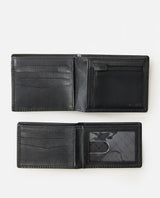 The Rip Curl Mens Diamond RFID 2 in 1 Wallet in Black