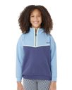 The Rip Curl Girls Girls Sunset Skies 1/4 Zip Fleece in Blue