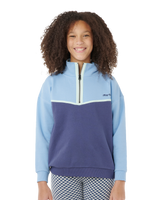 The Rip Curl Girls Girls Sunset Skies 1/4 Zip Fleece in Blue