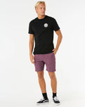 The Rip Curl Mens Boardwalk Jackson Volley Shorts in Deep Plum