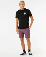 The Rip Curl Mens Boardwalk Jackson Volley Shorts in Deep Plum