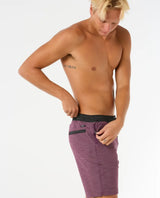 The Rip Curl Mens Boardwalk Jackson Volley Shorts in Deep Plum
