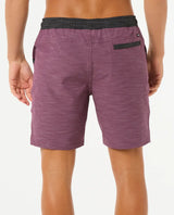 The Rip Curl Mens Boardwalk Jackson Volley Shorts in Deep Plum