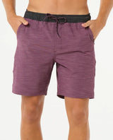 The Rip Curl Mens Boardwalk Jackson Volley Shorts in Deep Plum